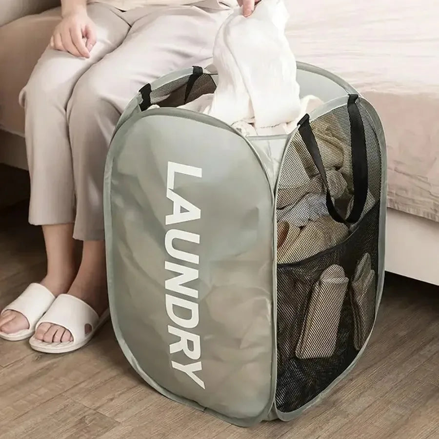 Pop-Up Mesh Laundry Storage Bin