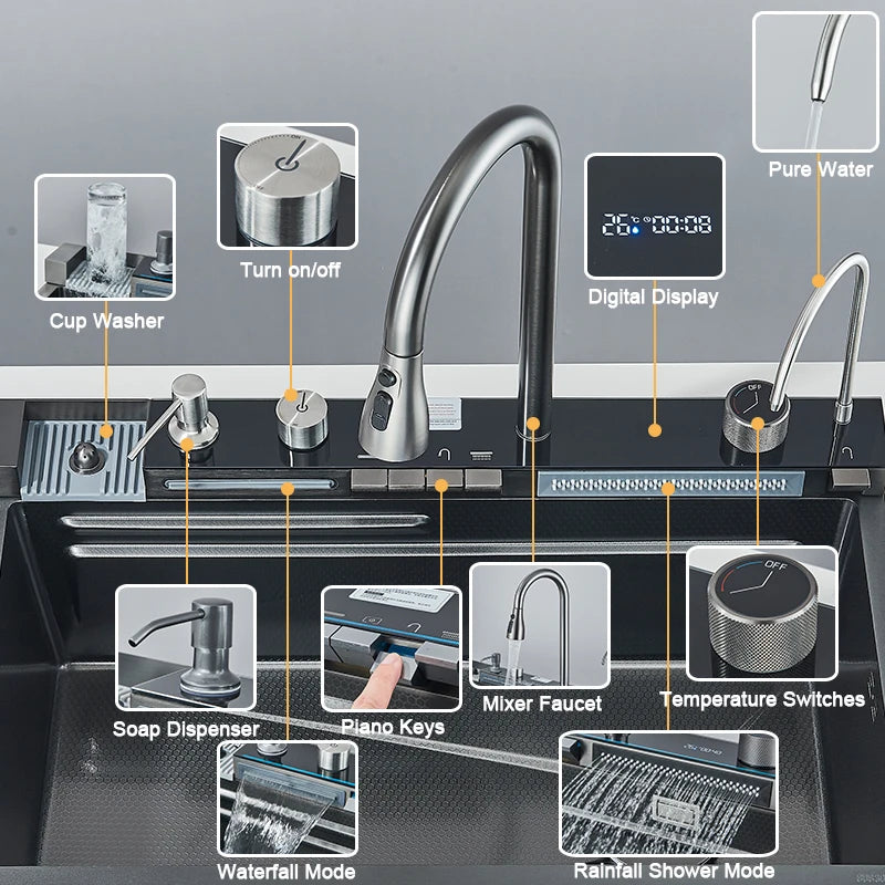 WhaleFlow Stainless Steel Kitchen Sink