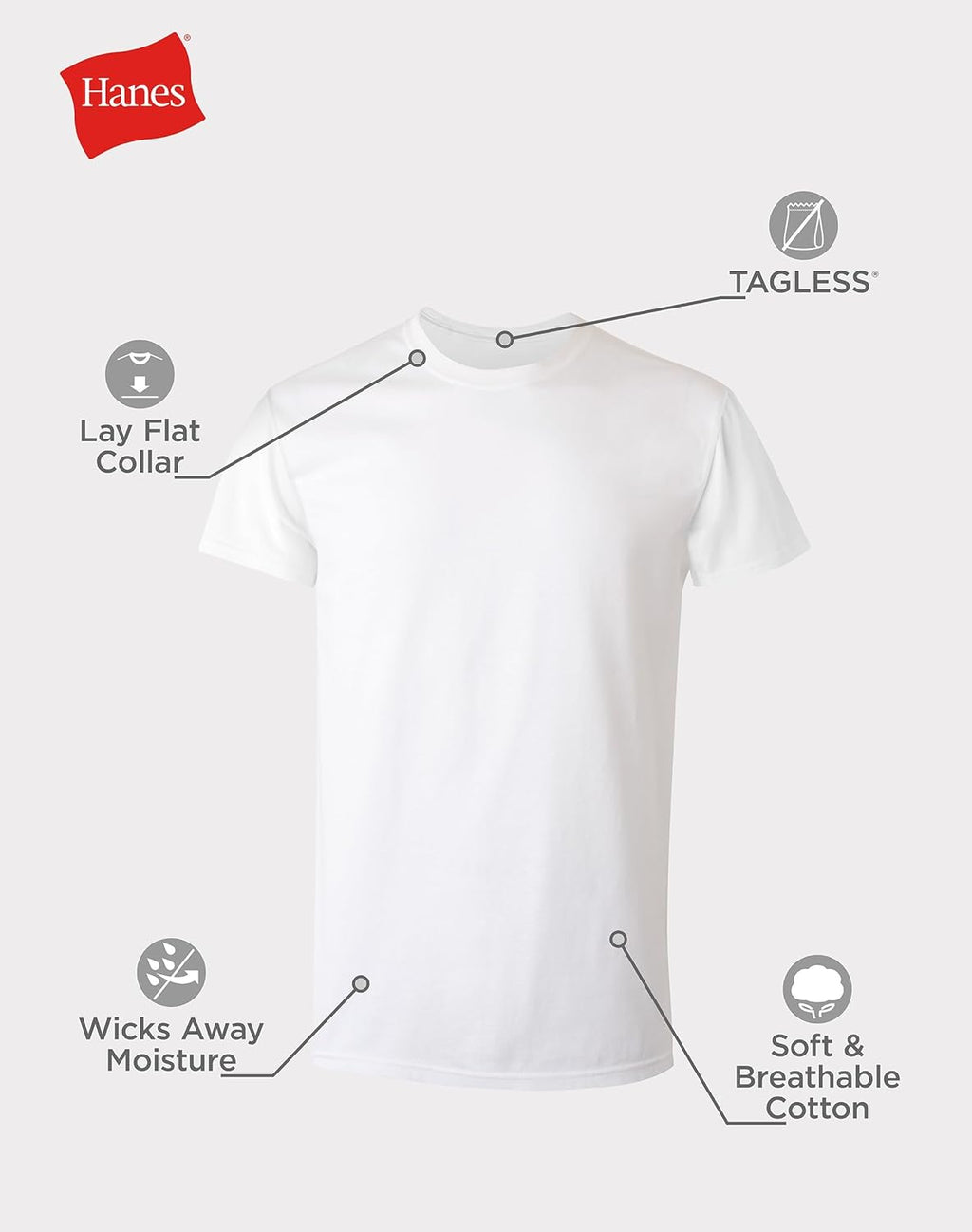 Everyday StayTucked Soft Cotton Undershirts Pack